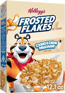 Kellogg's Frosted Flakes Cookies & Creme Milkshake Breakfast Cereal 12.1oz