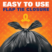 Easyflaps Multipurpose 30 Gallon Large Trash Bags by Hefty – 40 Count (Pack of 1), 30.0 gallons, Plastic, black, Model PCTE27744