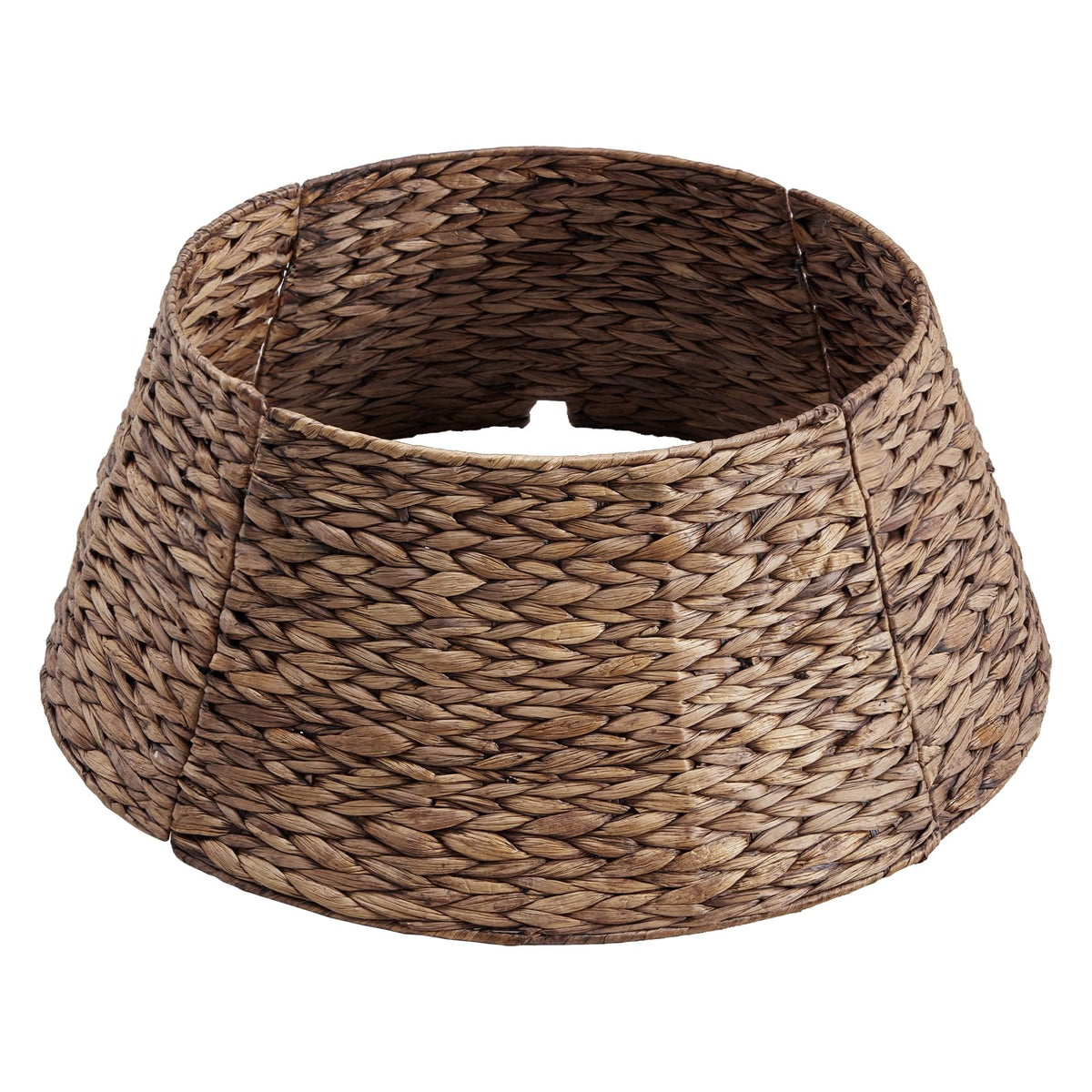 Sweetcrispy Tree Collar, 24 Inch Woven Hyacinth, Brown