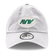 Men's White New York Jets Casual Classic Adjustable Hat by New Era – Cotton, New York Jets, White, Model Nfl Casual Classic Unstructured Adjustable