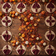 Patelai Pumpkin Napkin Rings, Set of 24, Assorted Fall Leaf and Pumpkin Shapes