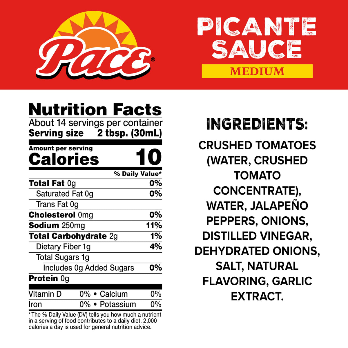 Medium Picante Sauce by Pace – 16 Ounce (Pack of 12), Pack of 12, Model 200650000006