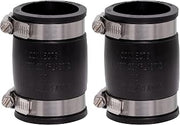 Fernco 1056-150 Flexible Pipe Coupling 1-1/2” CI/Plastic/Steel to 1-1/2” CI/Plastic/Steel | Pack of 2