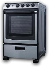 Summit 24” Electric Smooth Top Range, Large 2.9 cu.ft Oven, ADA Complaint, Stainless Steel- REX2451SSRT
