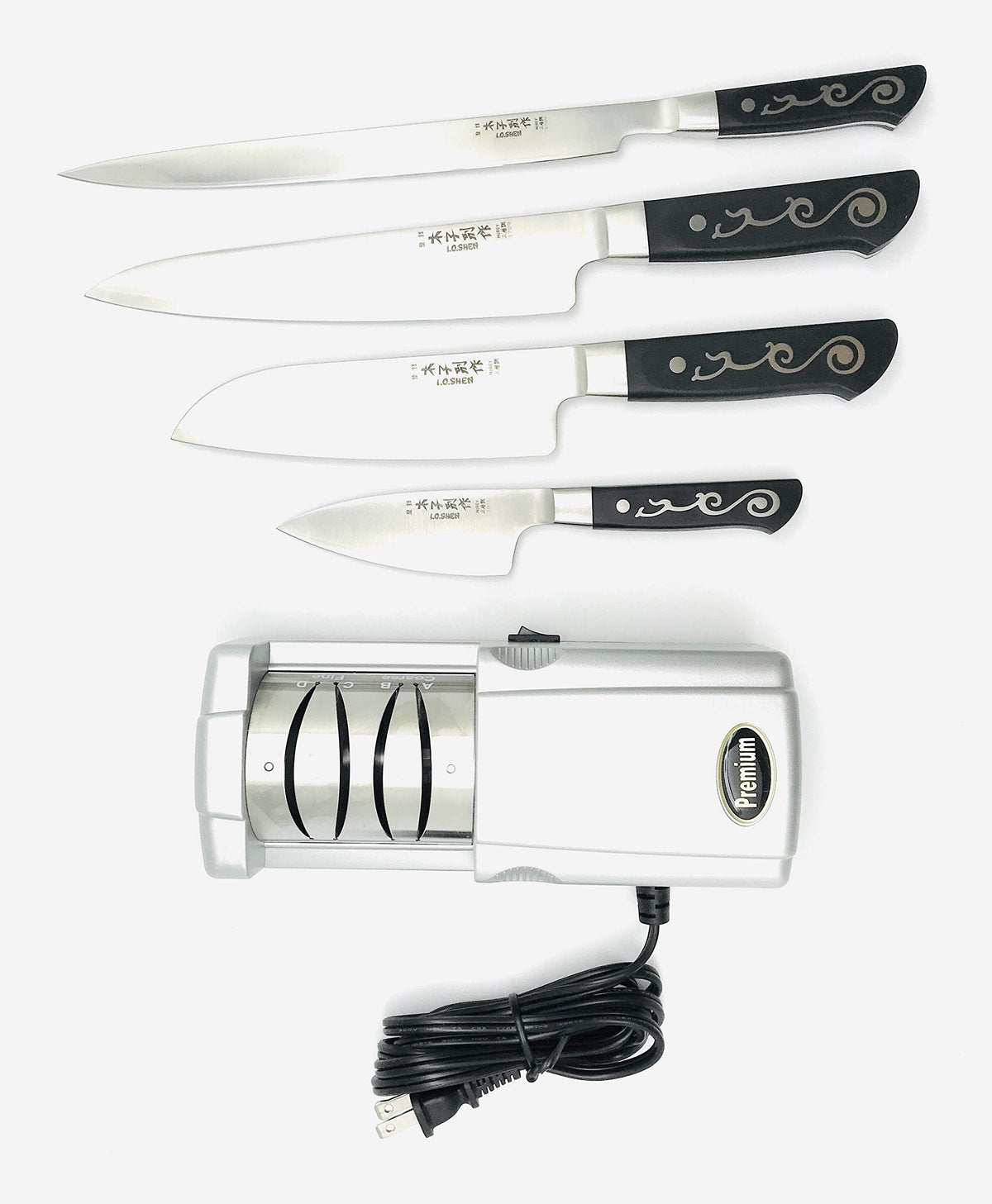 Premium Knife Sharpener by Master Grade – 10 IN X 7 IN X 4.25 IN, Stone, Silver, Model MG - 600