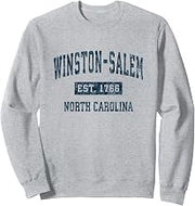 Winston-Salem North Carolina NC Vintage Sports Design Navy Sweatshirt