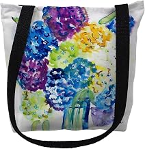 Betsy Drake TY022M 16 x 16 in. Hydrangea Tote Bag - Medium