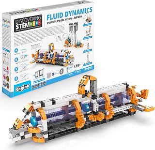 Engino: Discovering STEM - Fluid Dynamics: Archimedes Principle, Buoyancy & Hydraulics - 6 Models, Toy Structure Brick Building Set, Snap-Fit, Kids 9+
