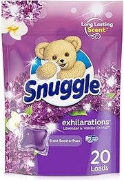 Snuggle Exhilarations in Wash Laundry Scent Booster Pacs, Lavender & Vanilla Orchid, 20 Count | Lavender & Vanilla Orchid