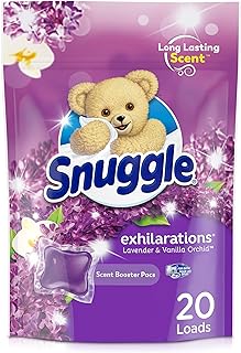 Snuggle Exhilarations in Wash Laundry Scent Booster Pacs, Lavender & Vanilla Orchid, 20 Count | Lavender & Vanilla Orchid