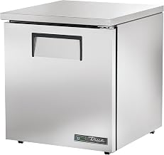 True TUC-27F-LP-HC Undercounted Low Profile Solid Door Freezer with Hydrocarbon Refrigerant, 31.875" Height, 30.125" Width, 27.625" Length