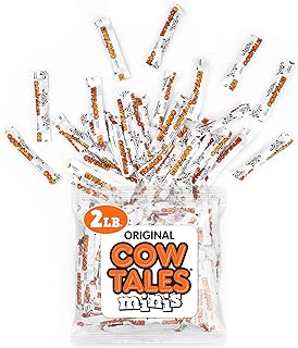 Goetze's Candy Vanilla Cow Tales Minis, 2 lb Bag | Original Chewy Caramel & Vanilla Cream Filling, Delicious Treats Fresh from the Factory