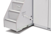 Rainbow Accents Diaper Changer with Stairs - Left - Gray by Jonti-Craft – Wood, Grey, Model 5145JC000