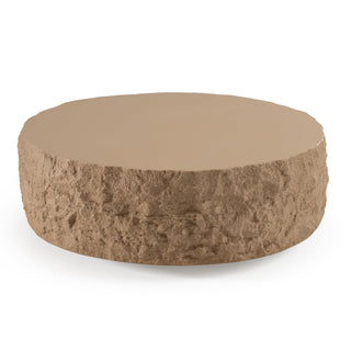 Quarry - Modern Beige Round Coffee Table by Limari Home – Fiberglass, Beige, Model LIM-83297