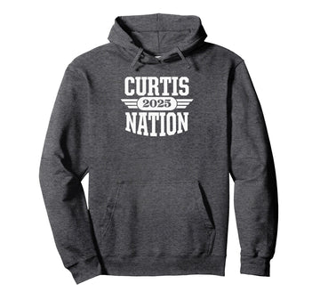 Curtis High School Nation 2025 HS Pullover Hoodie by Curtis Warriors Official High School Gear – Polyester, Grey, Model T6M86AR5XJC