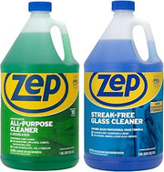 Zep All-Purpose Degreaser & Streak-Free Glass Cleaner - 1 Gal (1 of Each)