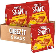 B093ZKTHCK– Cheez-It Snap'd Cheese Cracker Chips, Thin Crisps, Lunch Snacks, Double Cheese, 45oz Case (6 Bags)