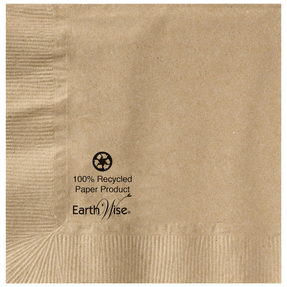 Earth Wise Kraft Beverage Napkin by Hoffmaster – 10", Tissue, Natural, Pack of 3000, Model 180230