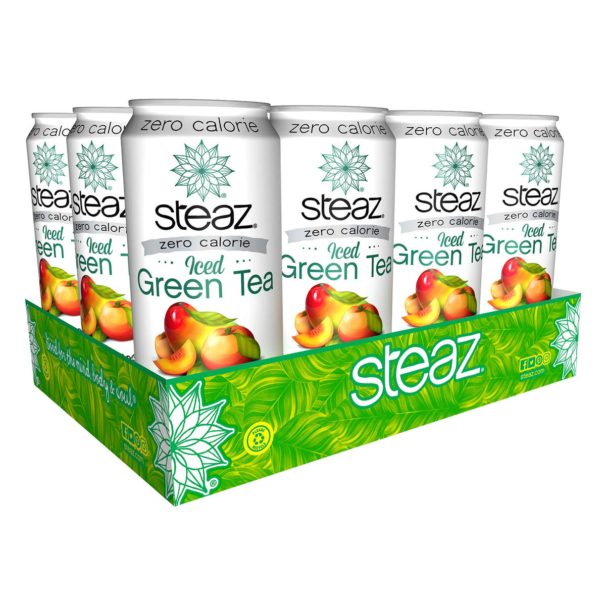 Steaz peach mango / 15.99 Fl Oz (Pack of 12) / 1 Iced Tea