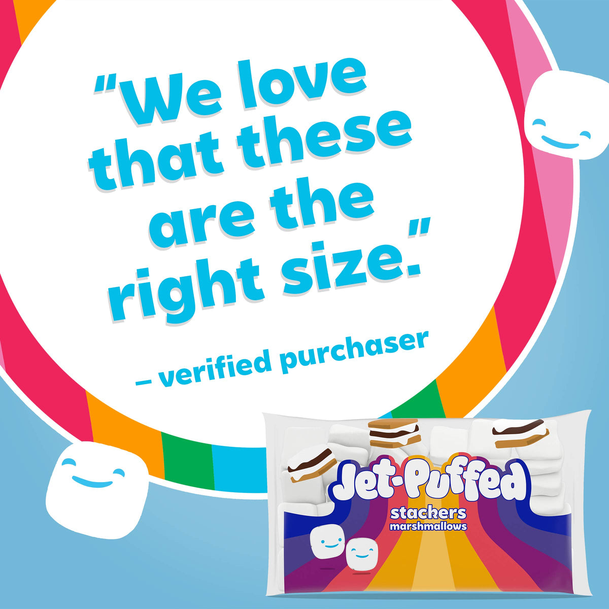 Stacker Marshmallows (8 oz Bag) by Jet-Puffed – 8 Ounce (Pack of 1), Model 10600699001066