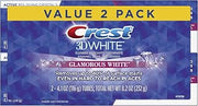 Crest 3D White, Whitening Toothpaste Glamorous White, 4.1 oz, Pack of 2