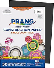 Prang Construction Paper, Stack, One Color, Standard Weight | Formerly SunWorks, P6303