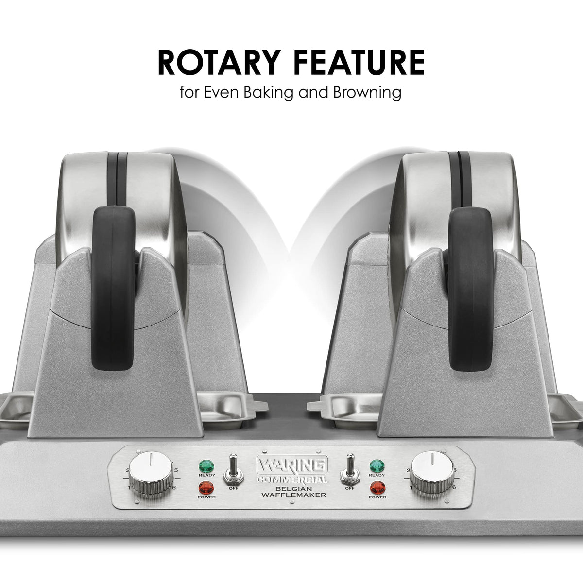 Waring Double Belgian Waffle Maker | 208V, 2700W / Double Belgian Waffle Maker | 50-60 | 208V / Silver Waffle Irons