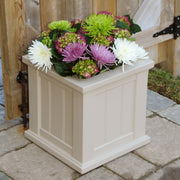 Square Polyethylene Cape Cod 14 x 14 Patio Planter by Mayne – 3.1 gallons, Polyethylene (PE), Model 4836-C