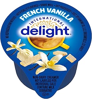 International Delight French Vanilla, Single-Serve Coffee Creamers, Shelf Stable Non-Dairy Flavored Coffee Creamer, 288 Count