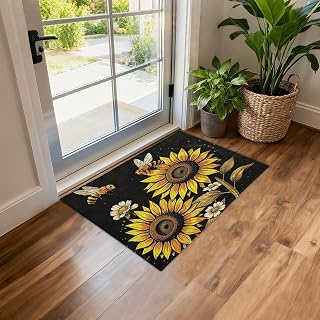 JUNZAN Soft Faux Lambskin Plush Non Slip Rubber Back Floor Rug One Size