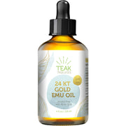 24K Gold Emu Oil by Teak Naturals – 4 Fl Oz (Pack of 1), teak, Gold,Teak