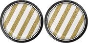 Creative Converting 8-Count Sturdy Style 7-Inch Paper Dessert Plates, Black and Gold (Pack of 2)