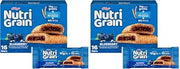 Nutri Grain Nutri-Grain Breakfast Bars, Made with 10g Whole Grains, Snack Bars, Blueberry, 20.8oz Box (16 Count) (Pack of 2)