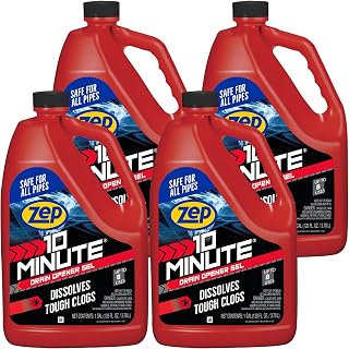Zep 10 Minute Drain Opener Gel - 1 Gallon (Case of 4)