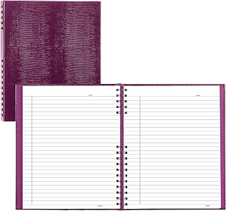 Blueline NotePro™ Executive Notebook, Indexing System, Refillable, Hard Cover, 10.75" x 8.5", 200 Ruled Pages, Grape (A10200.RAS)