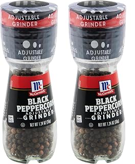McCormick Black Peppercorn Grinder, 1.24 oz (Pack of 2)