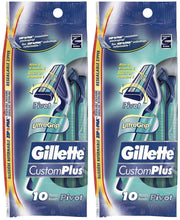 Mens Sensor Plus 2 Razor Disposable 10 Count (Pack of 2) by Gillette – 10 Count (Pack of 2), Chromium, Blue, Pack of 2, Model 11579