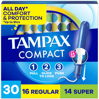 Compact Pearl Tampons Multipack by Tampax – Regular/Super, Plastic, Model 43217-167342