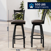 Flash Furniture Mocha Vinyl Seat/Black Metal Frame / Set of 1 / Traditional Barstools