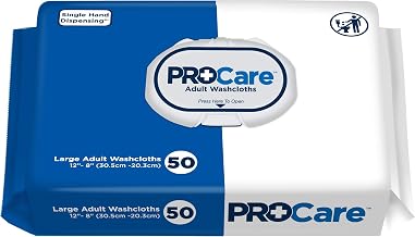 Fqcrw050 Procare Adult Washcloth, 12quot; X 8quot, Soft Pack,First Quality - Pack(Age) 50