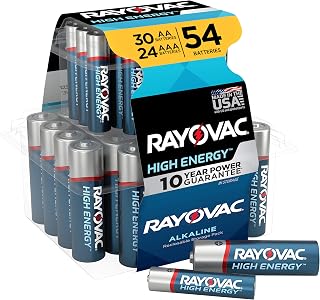 Rayovac AA Batteries & AAA Batteries Combo Pack, 30 AA and 24 AAA (54 Battery Count)