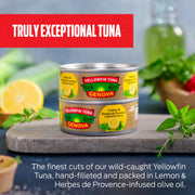 Genova Yellowfin Tuna in Lemon and Herbes de Provence / 5 Ounce (Pack of 12) / 12 Tuna Fish