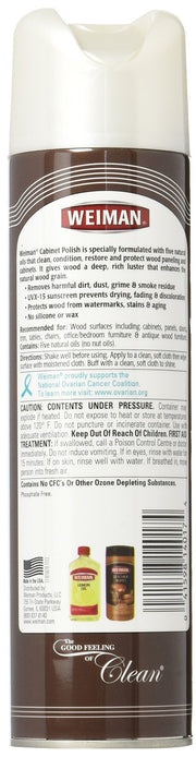 Wood Panel & Cabinet Polish 12 oz. by Weiman – 12 Fl Oz (Pack of 1), Wood, Model FBA_6668