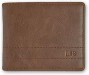 Lee Men’s Bifold Extra Capacity Wallet Casual Everyday Minimalist Cash and Card Holder with Flip ID Window Pass Case (Brown)