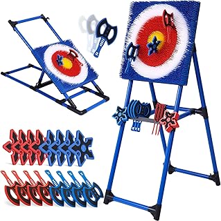 Axe Throwing Game for Backyard with 8 Axes & 8 Star Darts，5FT Tall