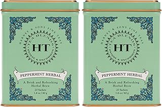 Harney & Sons Peppermint Herbal Tin, 20 Count (Pack of 2)