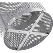 36 Gallon Thermoplastic Coated Perforated Receptacle w/Dome Lid by Global Industrial – Steel, Gray, Model 261949GY