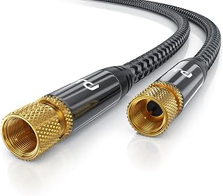 CSL - 3 m HDTV Satellite Cable with Braiding 135 dB 75 Ohm - F Male to F Male - SAT Cable - HDTV Coaxial Cable Antenna Cable - DVB-T2 Radio FM DAB DAB