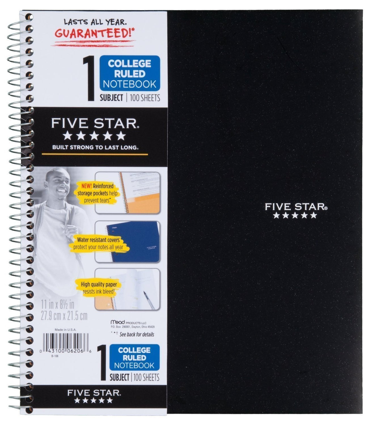 Wirebound Notebook by Five Star – 4 Pack, Assorted, Pack of 4, Model 06206