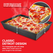 8x10 Detroit Style Pizza Pan by Stock Your Home – 10x8 inches, 111.0 ounces, Aluminum, Black
